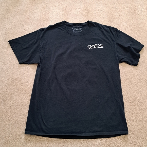 Pokemon T-Shirt Black Size Large Mens Gengar Cotton Short Sleeve Crewneck - Picture 2 of 10
